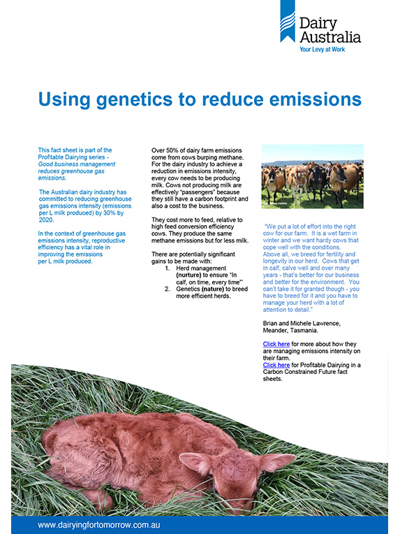 Using genetics to reduce emissions factsheet thumbnail
