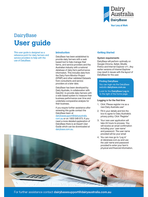 DairyBase Short User Guide thumbnail