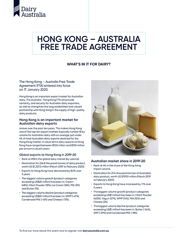 Hong Kong Australia free trade agreement factsheet thumbnail
