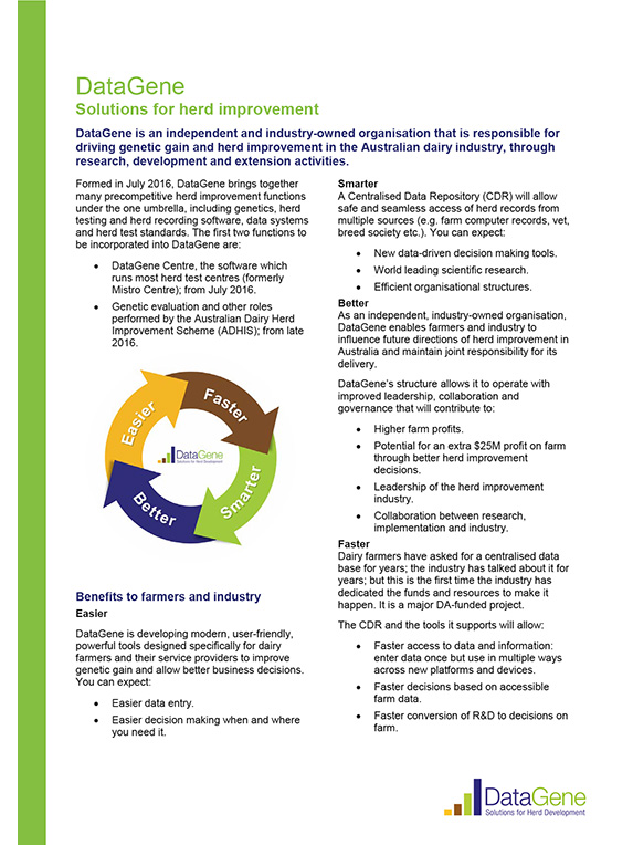 datagene solutions for herd improvement leaflet thumbnail