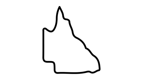 State graphic outlines - Queensland