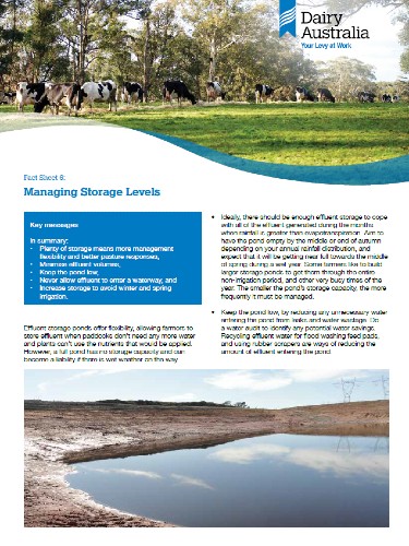 FactSheet6 Managing effluent storage levels thumbnail