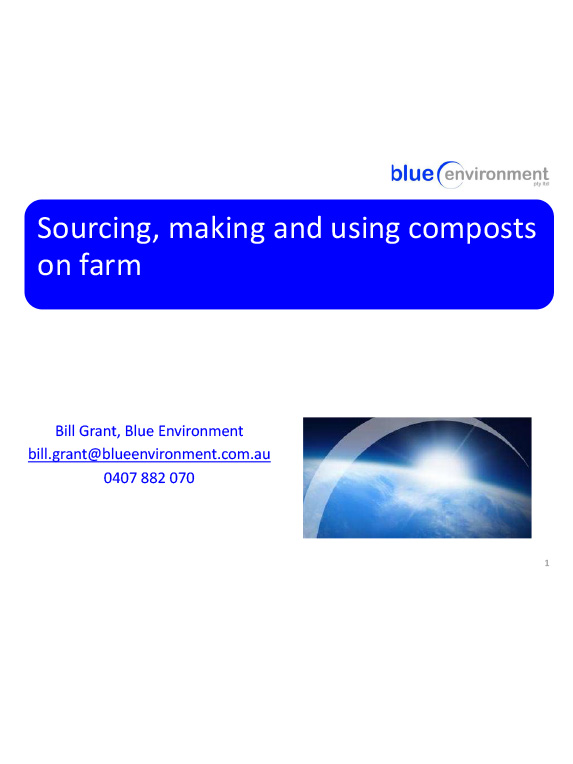 Sourcing making using compost presentation thumbnail