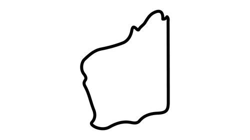 State graphic outlines - Western Australia