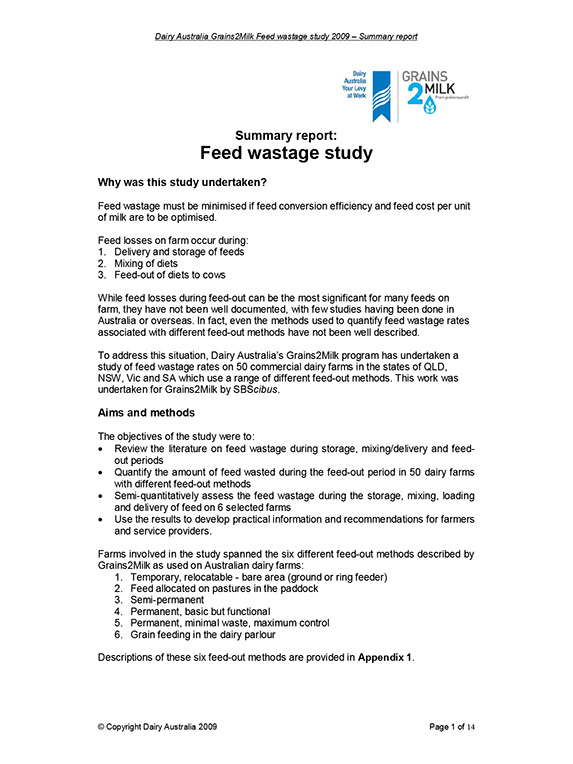 Feed wastage study summary 2009 thumbnail