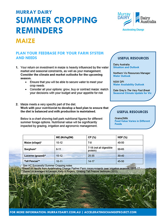 Maize Summer Cropping Reminders thumbnail