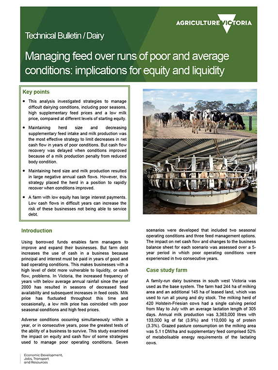managing feed over runs of poor average conditions factsheet thumbnail