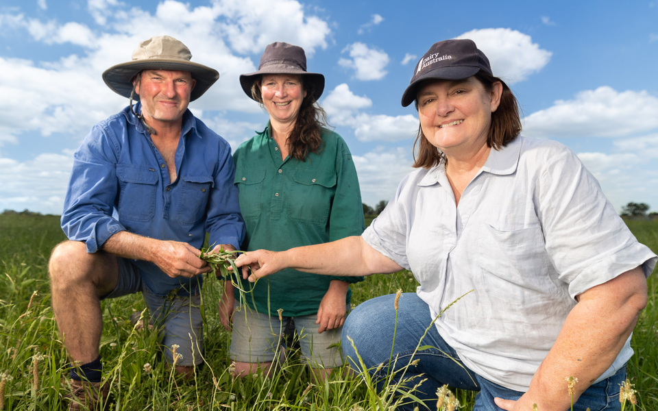 Cath Lescun, Kate Mirams and Peter Neaves Farm, Maffra Victoria