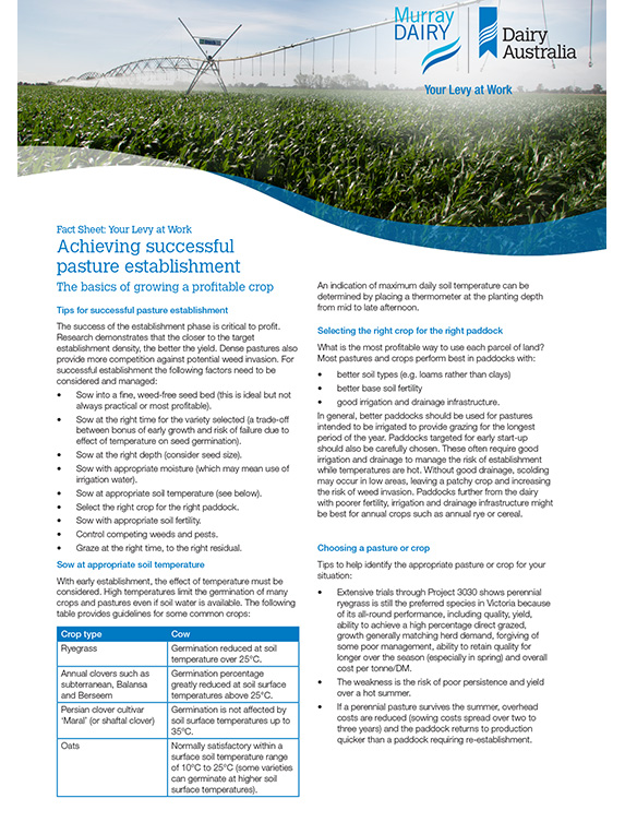 pasture establishment success factsheet thumbnail
