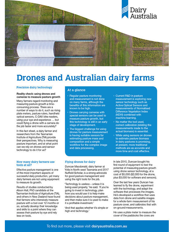 drones and Australian dairy farms factsheet thumbnail