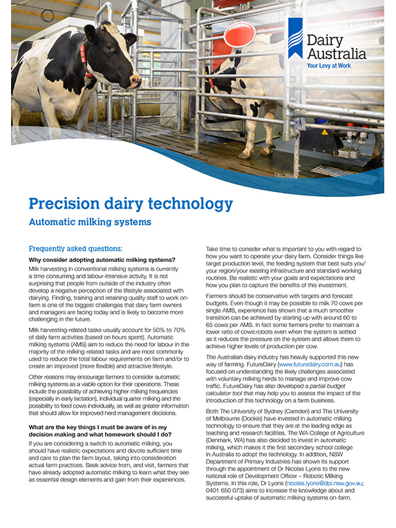 Automatic milking systems FAQ thumbnail