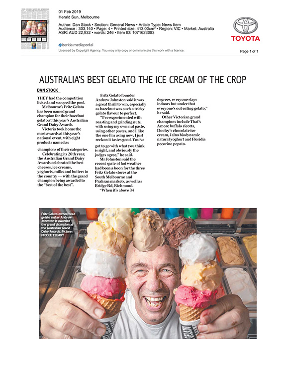 AGDA Herald Sun Article Australias Best Gelato thumbnail