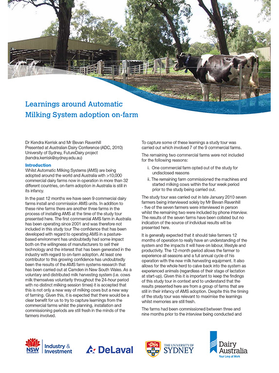 Learnings around AMS adoption onfarm factsheet thumbnail