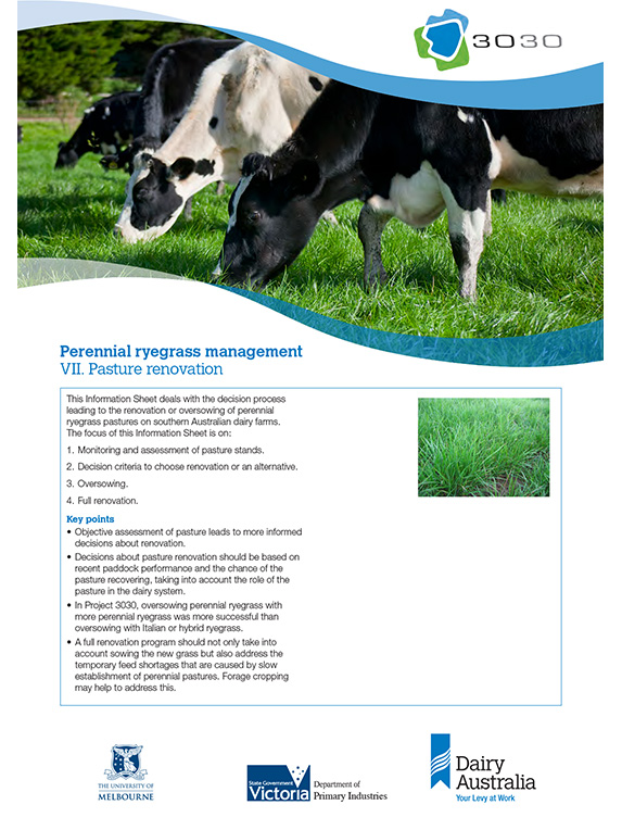 perennial ryegrass management VII pasture renovation thumbnail