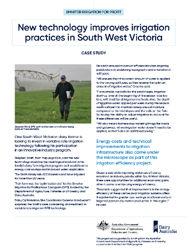 New technology improves irrigation practices in South West Victoria  thumbnail