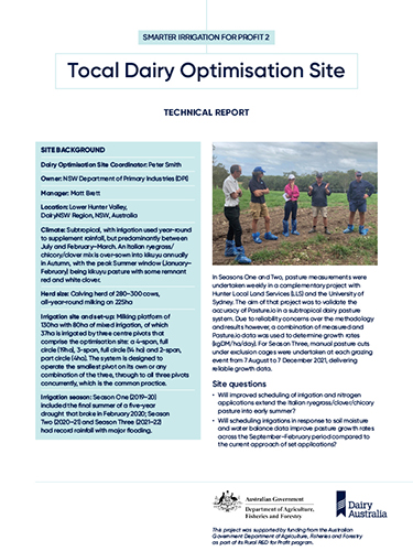 Irripasture report _Tocal dairy thumbnail
