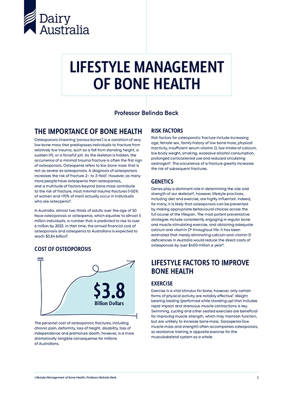 factsheet Lifestyle Management of Bone Health thumbnail