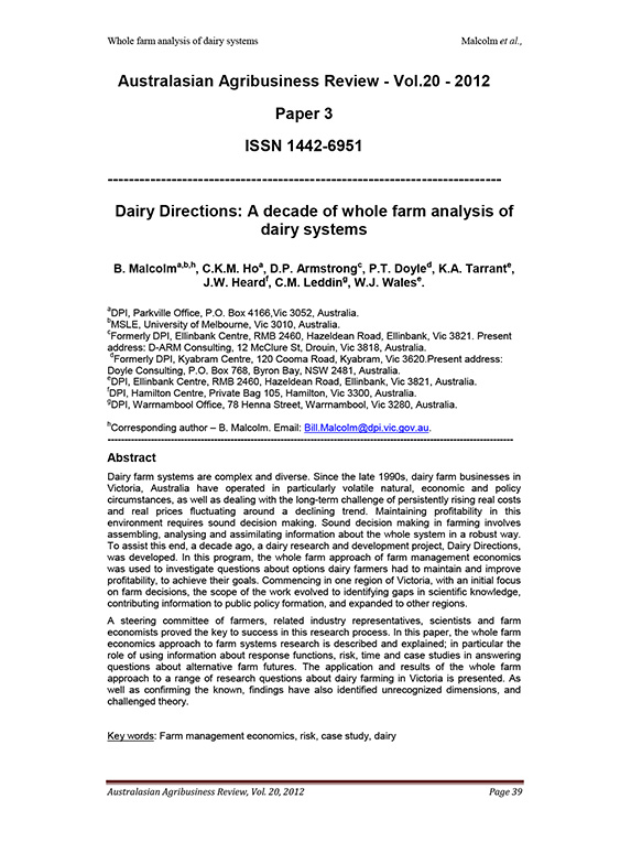 Dairy Directions a decade of whole farm analysis of dairy systems thumbnail
