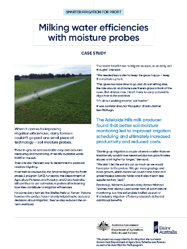 Milking water efficiencies with moisture probes   thumbnail