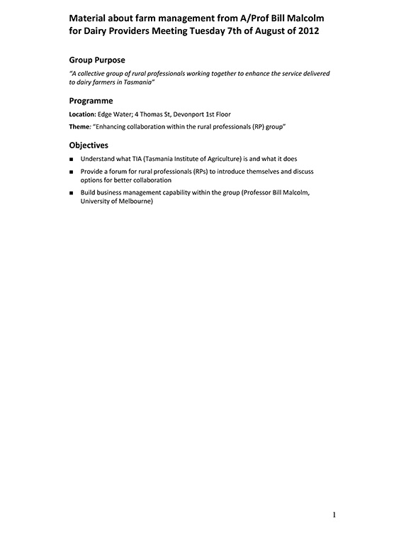 Material about farm management from Assoc Prof Bill Malcolm thumbnail