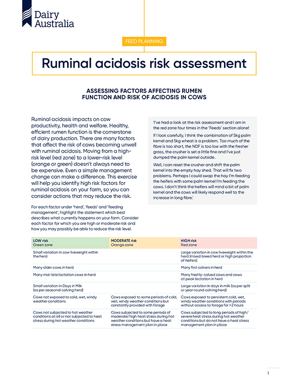 Ruminal acidosis risk assessment factsheet thumbnail