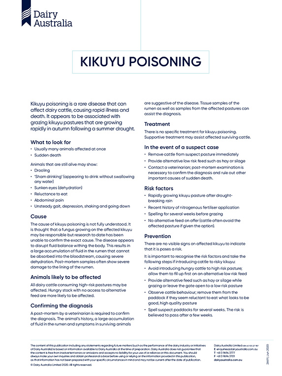 Kikuyu poisoning factsheet thumbnail
