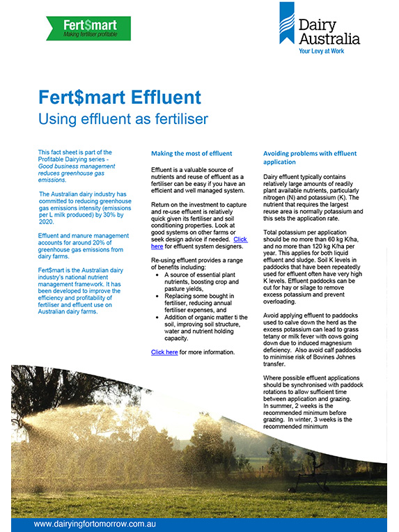 Effluent as fertiliser factsheet thumbnail