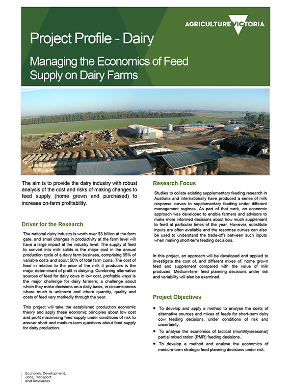 Managing the economics of feed supply on dairy farms thumbnail