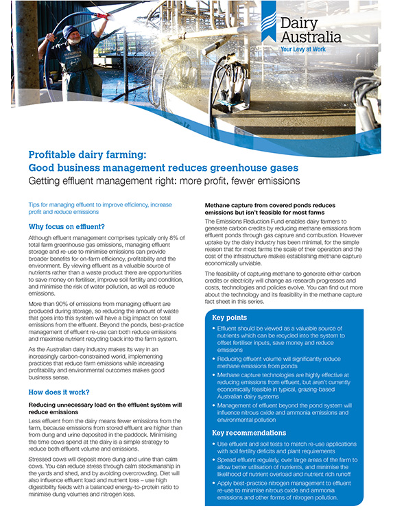 Getting effluent right farmer factsheet thumbnail