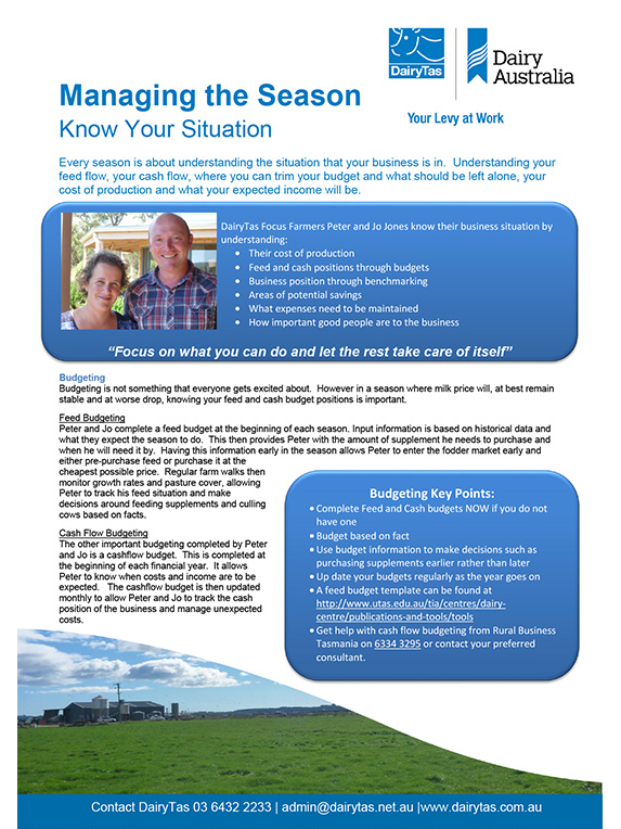DairyTas Focus Farm factsheet Jones thumbnail