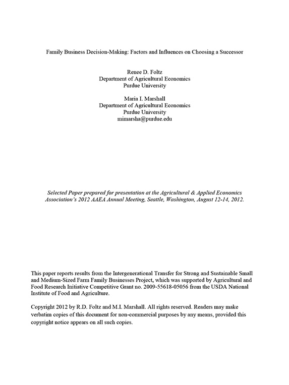 Family business decision making factors and influences thumbnail
