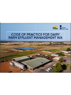 Code of Practice for Dairy Shed Effluent Western Australia thumbnail